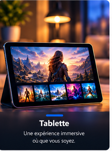 Tablette — Une expérience immersive où que vous soyez.
